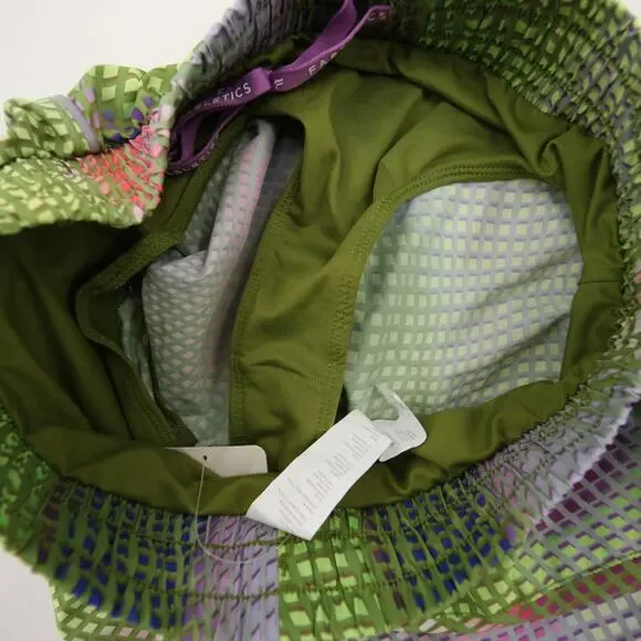 Fabletics Shorts Green Pink Multicolor Mid Rise Running Zipper Pocket XS NWT - Picture 11 of 14